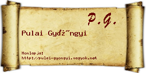 Pulai Gyöngyi névjegykártya